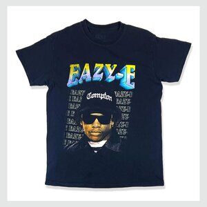 Eazy-E Graphic Tee, Urban Outfitters, Black Short-Sleeve T-Shirt, Men's MEDIUM